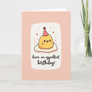 Cartão de Aniversário de Ovo Caprichoso