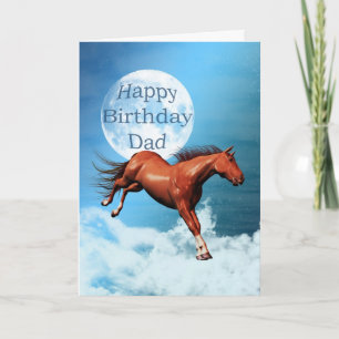 Cartão de aniversário de pai com cavalo espiritu