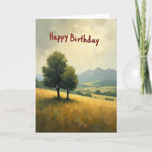 Cartão de Aniversário de Paisagem Tranquila