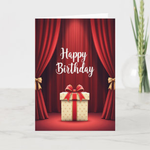 Cartão de Aniversário de Palco Doce