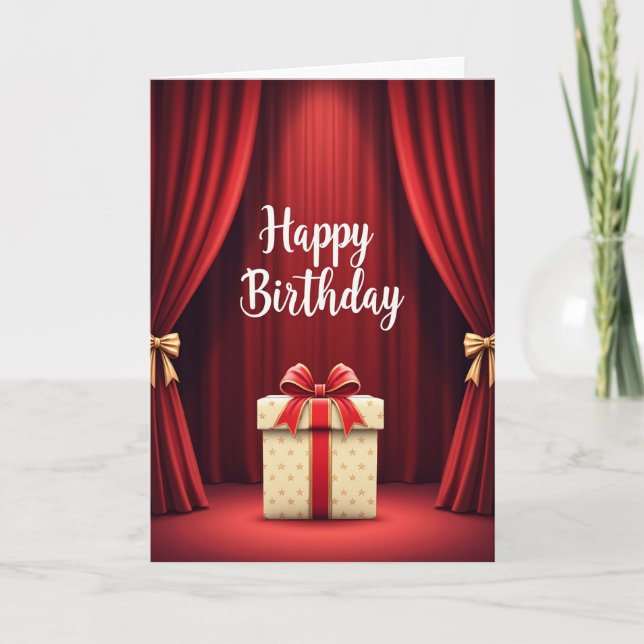 Cartão de Aniversário de Palco Doce (Frente)