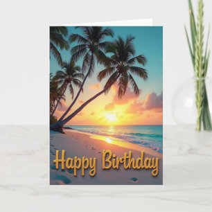 Cartão de Aniversário de Palm Beach