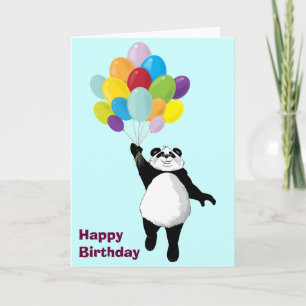 Cartão de Aniversário de Panda Bonito