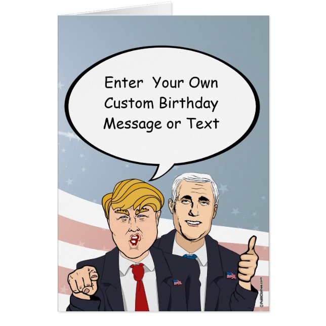 Cartão de Aniversário de Pé de Trump - Personalize (Frente)