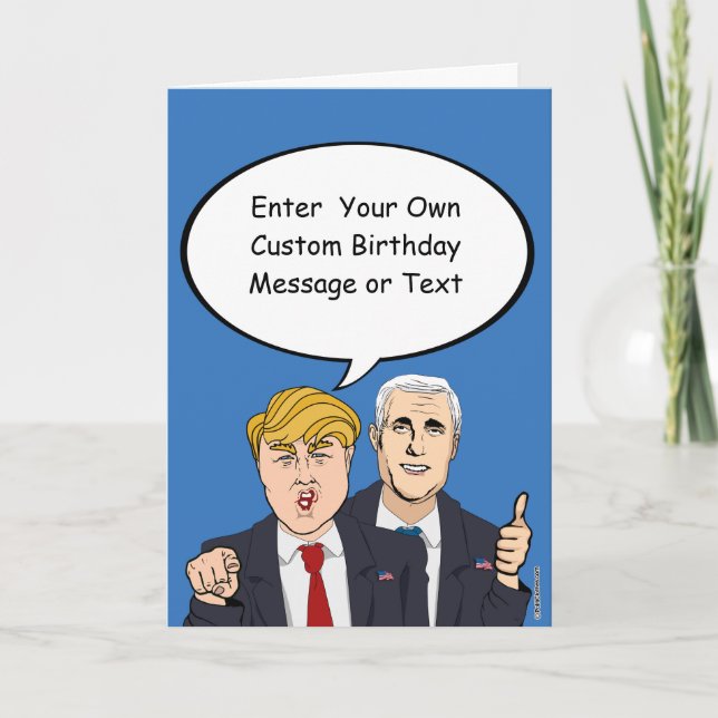 Cartão de Aniversário de Pé de Trump - Personalize (Frente)