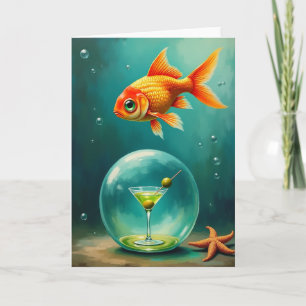 Cartão de Aniversário de Peixe Caprichoso