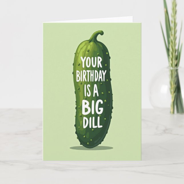 Cartão de Aniversário de Pepino (Frente)