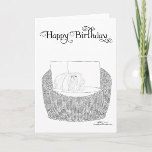 Cartão de Aniversário de Pequinês