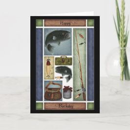 Cartão de Aniversário de Pesca