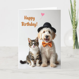 Cartão de Aniversário de Pet Divertido