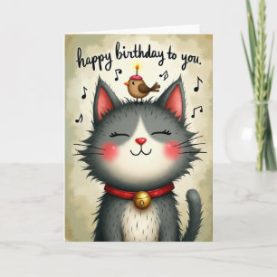 Cartão de Aniversário de Pet Musical