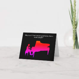 Cartão de aniversário de piada de piano engraçado