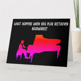 Cartão de Aniversário de Piada de Piano Engraçado