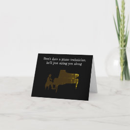 Cartão de aniversário de piada de piano engraçado