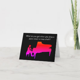 Cartão de Aniversário de Piada de Piano Engraçado