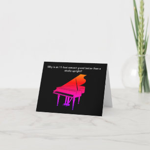Cartão de Aniversário de Piada de Piano Engraçado