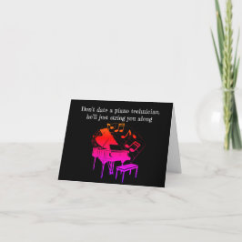 Cartão de Aniversário de Piada de Piano Engraçado