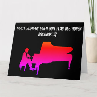 Cartão de Aniversário de Piada Piano Engraçado