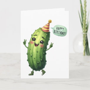 Cartão de Aniversário de Picles Feliz Aniversário