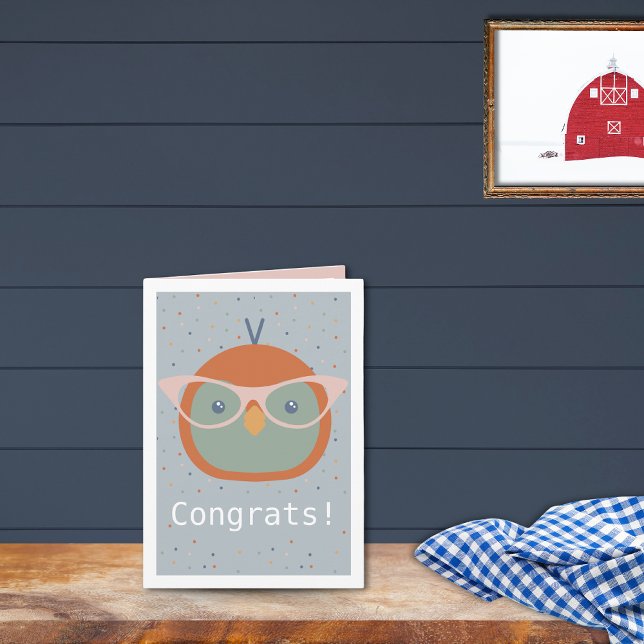 Cartão de Aniversário de Pinguim Confetti (Animal Penguin Birthday Card Dot Pattern on Blue Background)