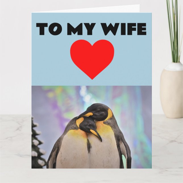 CARTÃO DE ANIVERSÁRIO DE PINGUIM PARA MULHER (Frente)
