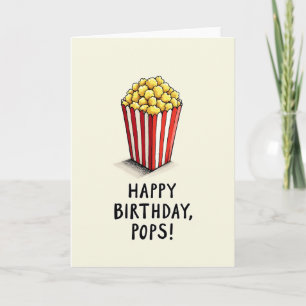 Cartão de Aniversário de Pipoca Festiva