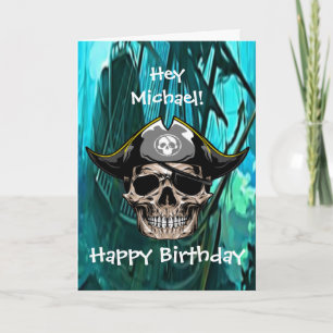 cartão de aniversário de pirata mais legal