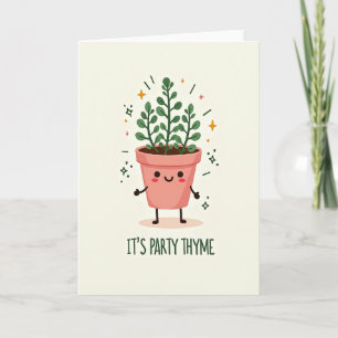 Cartão de Aniversário de Planta em Vaso Caprichosa
