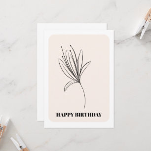 Cartão de Aniversário de Planta Lírio Preto Minima