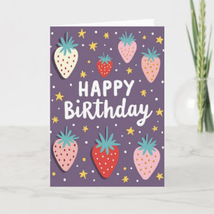 Cartão de Aniversário de Plum Berry