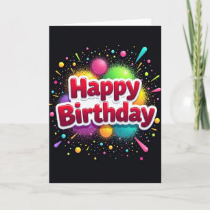 Cartão de Aniversário de Pó Alegre