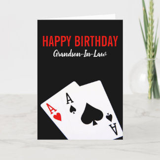 Cartão de Aniversário de Poker Neto-in-Law
