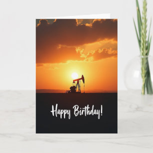 Cartão de Aniversário de Pôr do Sol Ardente
