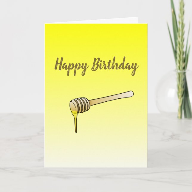 Cartão de Aniversário de Porte de Mel (Frente)