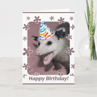 Cartão de aniversário de Possum
