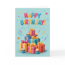 Cartão de Aniversário de Presente Colorido – Diver
