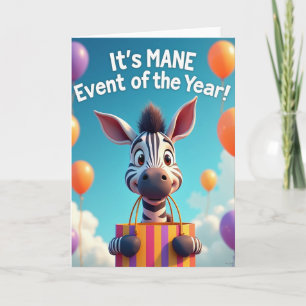 Cartão de aniversário de presente de animal brinca