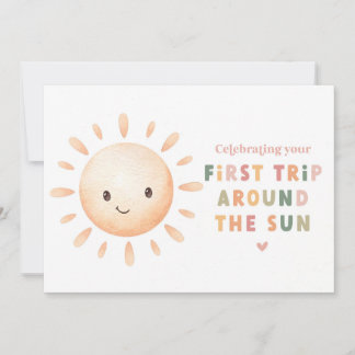 Cartão de Aniversário de Primeira Volta ao Sol Imp