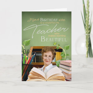 Cartão de Aniversário de Professor de Botânica Ele