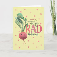 Cartão de Aniversário de Rabanete Engraçado – Tota