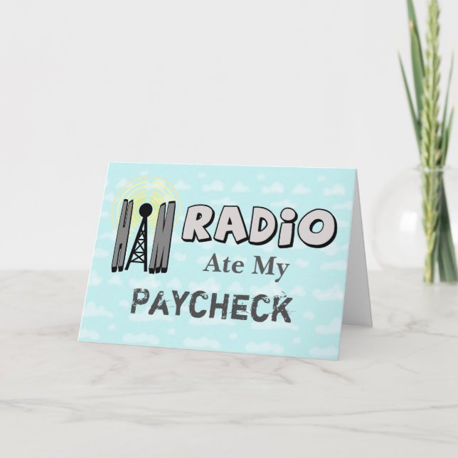 Cartão De Aniversário De Rádio Ham, De Uma Ama Par (Frente)