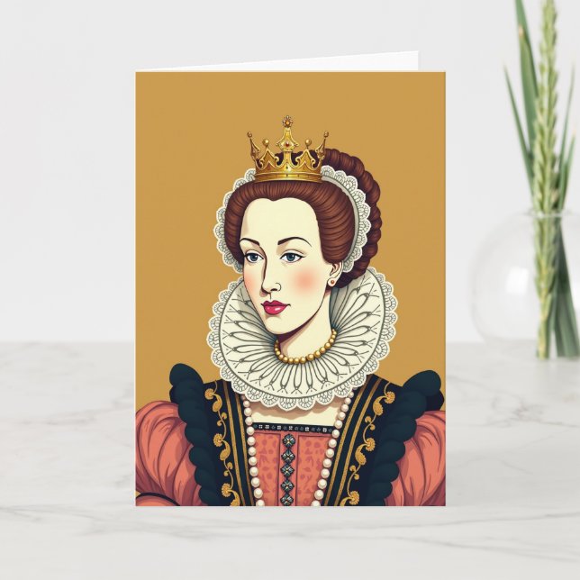 Cartão de Aniversário de Retrato Real (Frente)