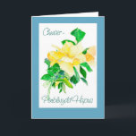 Cartão de Aniversário de Rosa Amarelo, Saudação da<br><div class="desc">Um Cartão de Aniversário bonito para uma irmã com "Feliz Aniversário" em galês e rosas amarelos ouros de Sonho, a partir de uma pintura aquosa de Judy Adamson.</div>