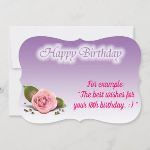 Cartão de aniversário de Rosa popular brilhante