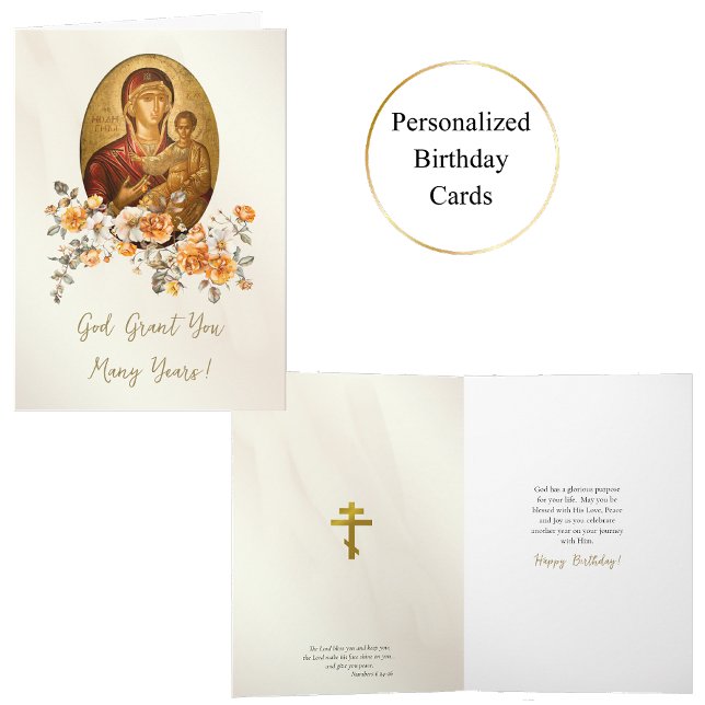 Cartão de Aniversário de Rosas Laranja Queimados (Criador carregado)