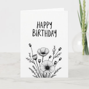Cartão de Aniversário de Roteiro Atemporal