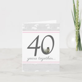 Cartão de aniversário de rubi engraçado dos 40 ano