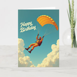 Cartão de Aniversário de Salto de Paraquedas