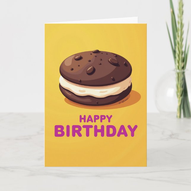 Cartão de Aniversário de Sanduíche Doce (Frente)