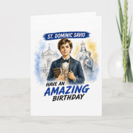Cartão de Aniversário de São Domingos Sávio